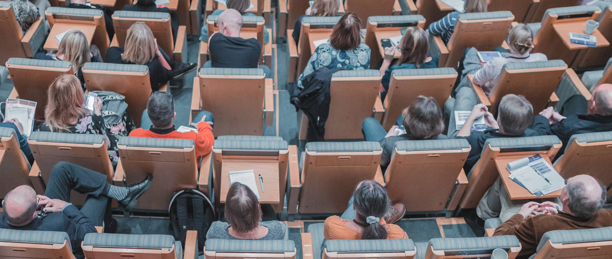 people attending a conference