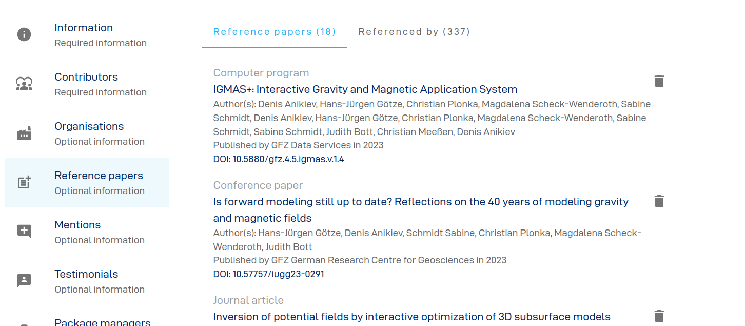 RSD Reference papers
