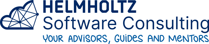 The Helmholtz Software Consulting Logo including the claim 'Your Advisors, Guides and Mentors'