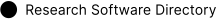 logo for RSD: a circle and Research Software Directory in black